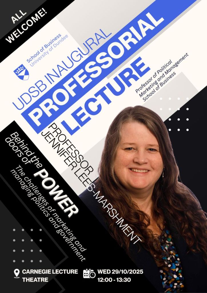 Professor Jennifer Lees-Marshment’s professorial lecture – Designing for School events: photo 1