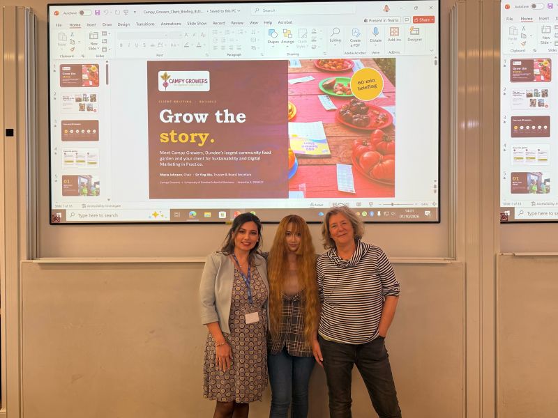 Bringing industry into the classroom: a live client, a storyteller and a challenge to come